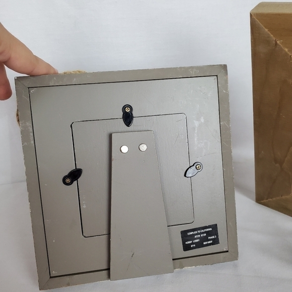 Lot of 2 floral decor wood BoHo photo frames rustic Natural Whimsicle - Picture 8 of 12